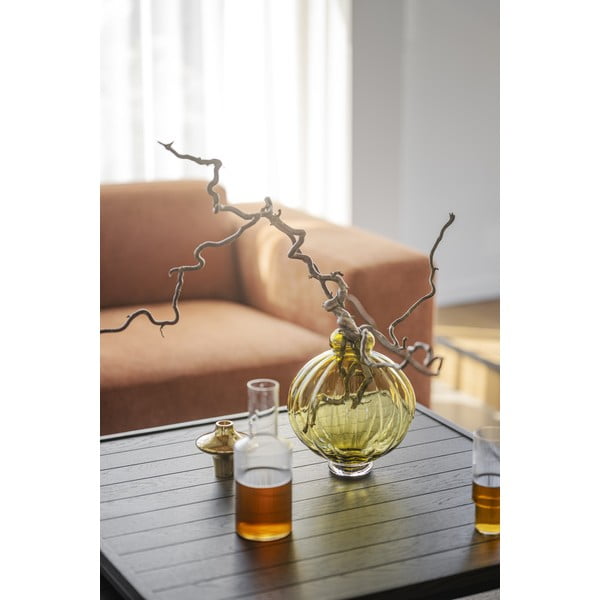 Tmavě hnědý konferenční stolek s deskou z dubového dřeva ø 80 cm Deerfield – Rowico-image-4