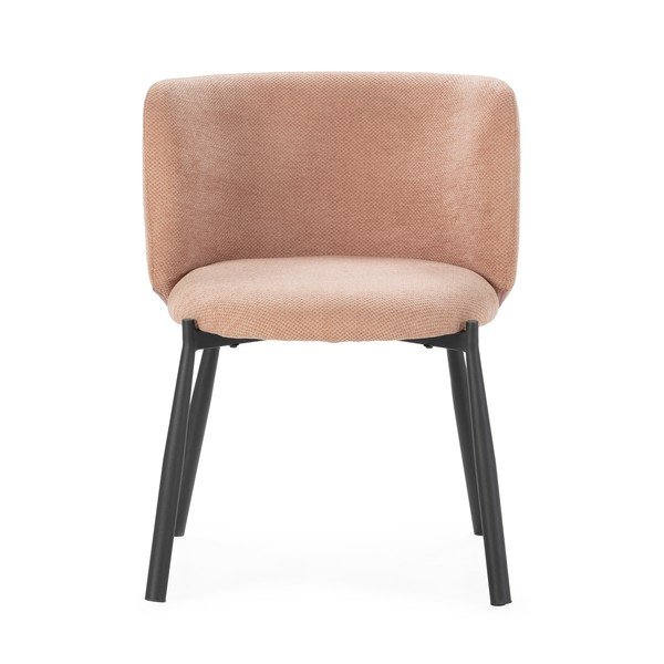 Broskvová čalouněná jídelní křesla v sadě 2 ks Ginny – MOME-image-3