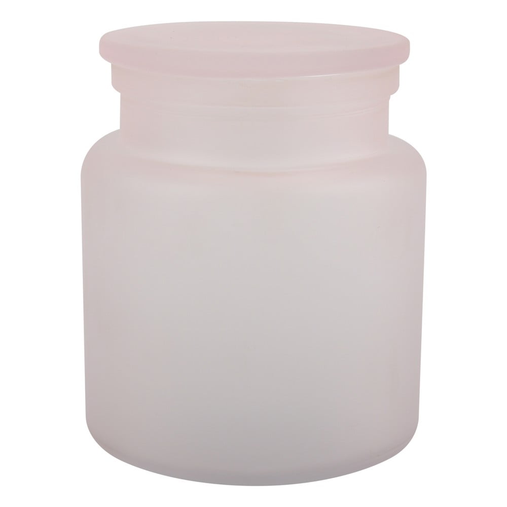 Světle růžový skleněný koupelnový organizér na vatové tampony Yoko – Spirella