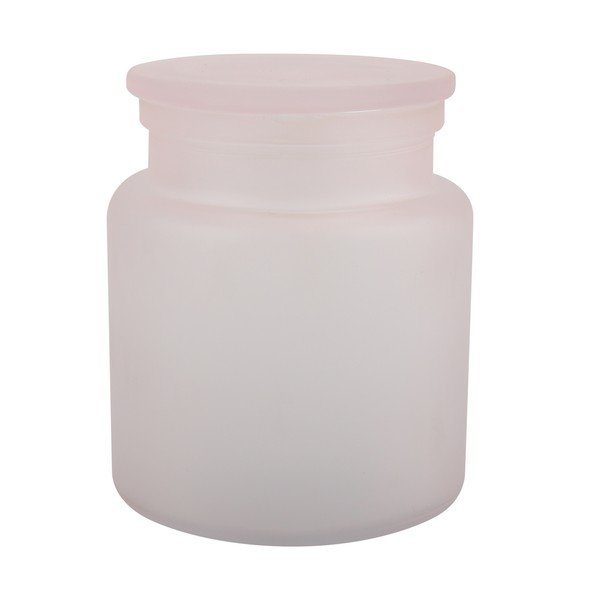 Světle růžový skleněný koupelnový organizér na vatové tampony Yoko – Spirella