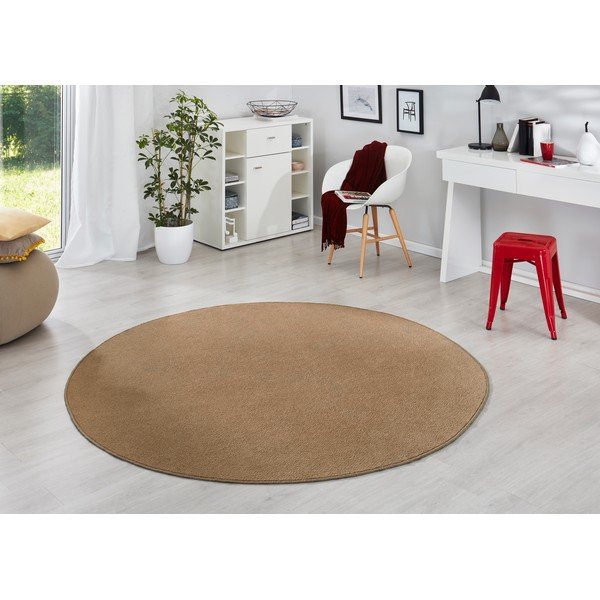 Hnědý kulatý koberec ø 133 cm Fancy – Hanse Home-image-1