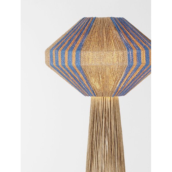 Modrá/v přírodní barvě provazová stojací lampa (výška 152 cm) Abby – Nova Luce-image-1