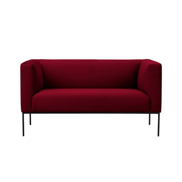 Červená sametová pohovka Windsor & Co Sofas Neptune, 145 cm