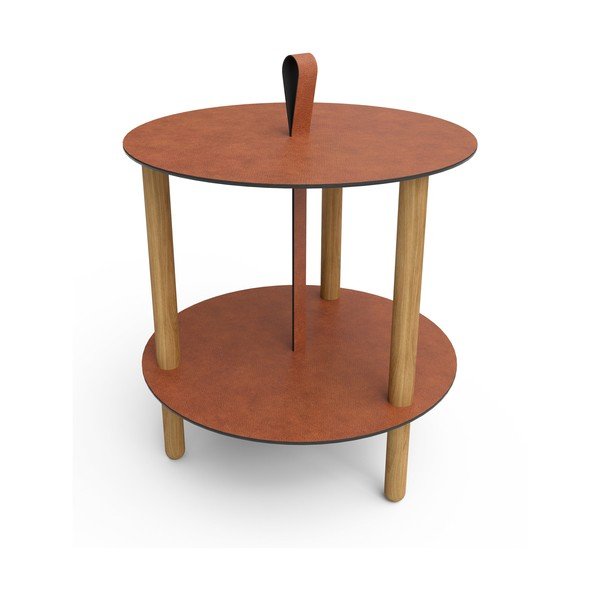 Kulatý odkládací stolek ø 48 cm Strap L Bull – LIND DNA