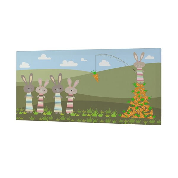 Obraz Little W Little Rabbits, 27 x 54 cm