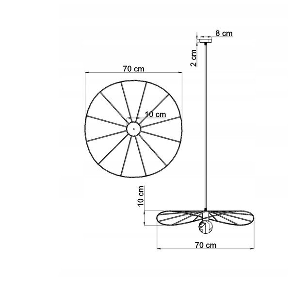 Černé závěsné svítidlo ø 70 cm Elliot – Sollux-image-4