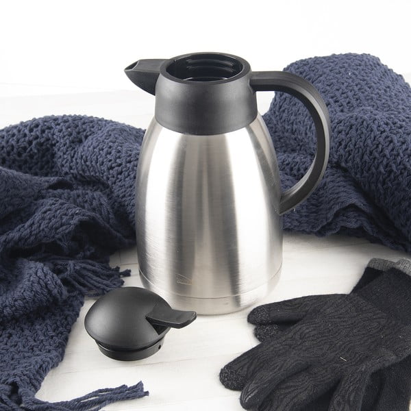 Termoska v černo-stříbrné barvě 1,5 l Termo – Orion-image-3