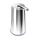 Automatický ocelový dávkovač mýdla ve stříbrné barvě 266 ml - simplehuman