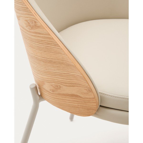 Krémová jídelní židle Eamy – Kave Home-image-4
