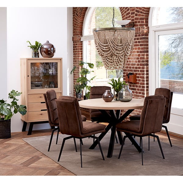 Kulatý jídelní stůl s černýma nohama Canett Maison, ø 120 cm-image-1