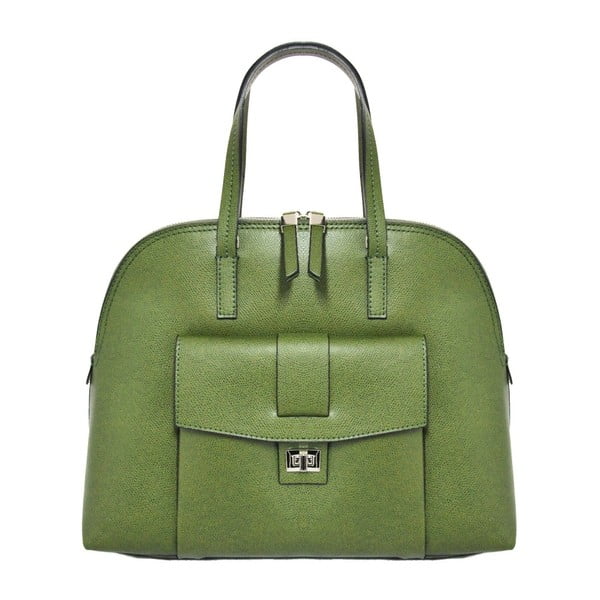 Zelená kožená kabelka Giusy Leandri Paola
