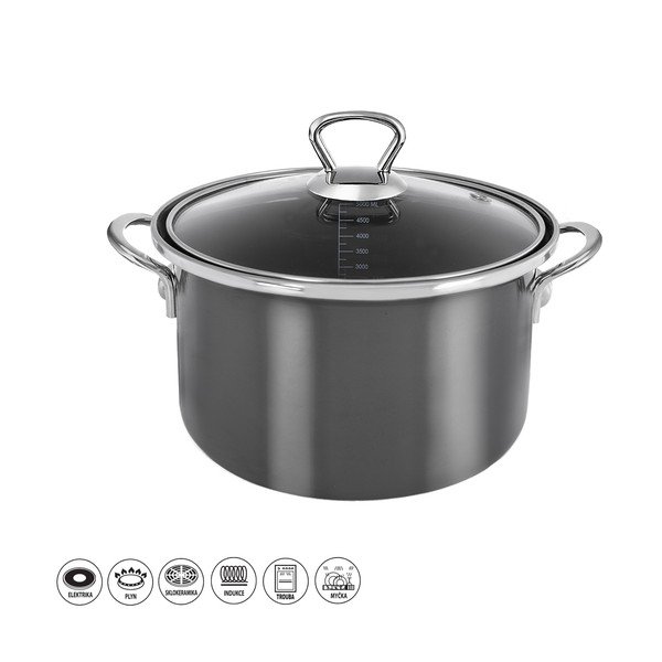 Smaltovaný hrnec s pokličkou 5 l Metalic – Orion-image-4