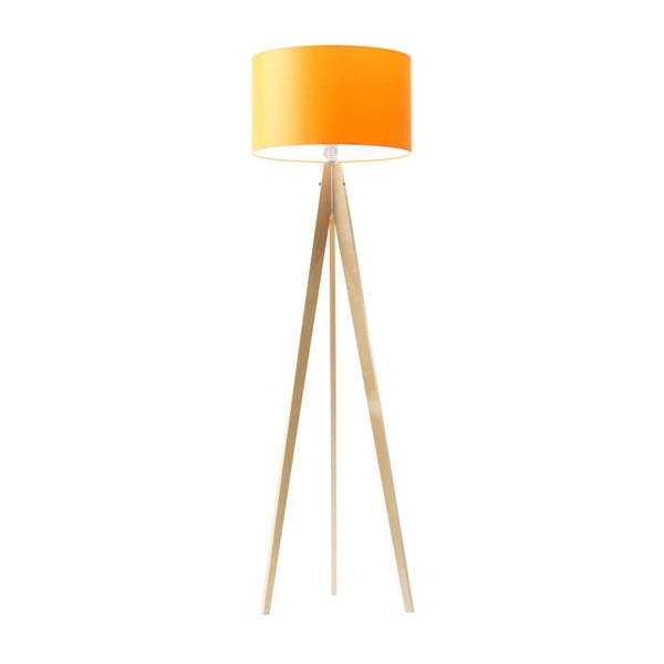 Oranžová stojací lampa 4room Artist, bříza, 150 cm