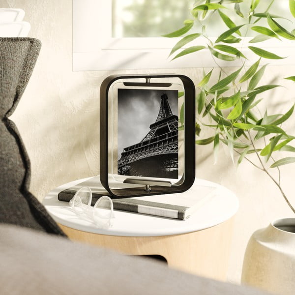 Černý dřevěný stojací rámeček 19x24 cm Bellwood – Umbra-image-1