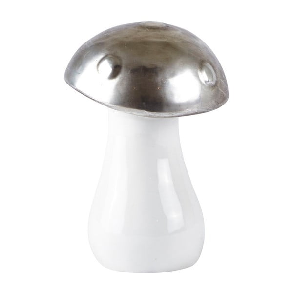 Dekorace keramická houba ve stříbrné barvě KJ Collection 155 mm