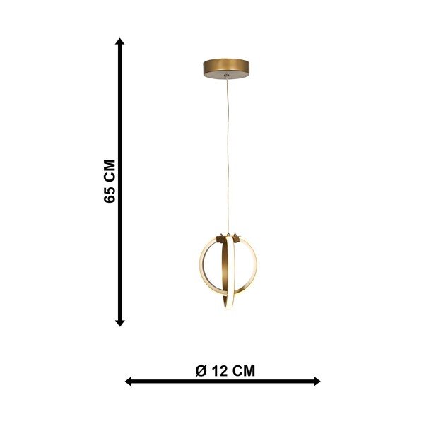 Kovové LED závěsné svítidlo v bronzové barvě ø 25 cm Sezen – Squid Lighting-image-3