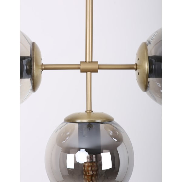 Stropní svítidlo se skleněným stínidlem v šedo-zlaté barvě ø 15 cm Seagull – Squid Lighting-image-2