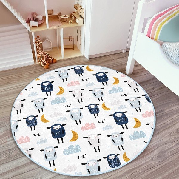Bílý dětský koberec ø 120 cm Comfort – Mila Home-image-1