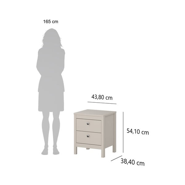 Šedobéžový noční stolek Madrid – Tvilum-image-4