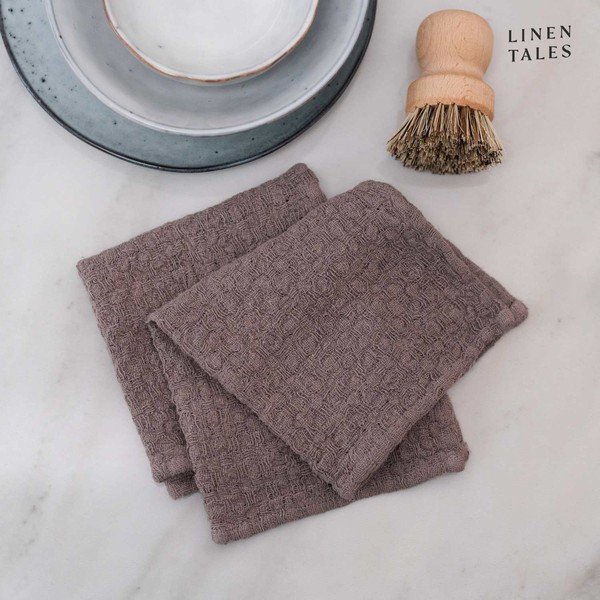 Lněné utěrky v sadě 2 ks 26x26 cm – Linen Tales-image-1