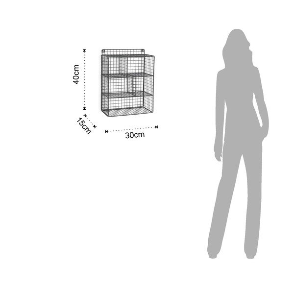 Černý nástěnný organizér Tomasucci Grid-image-2