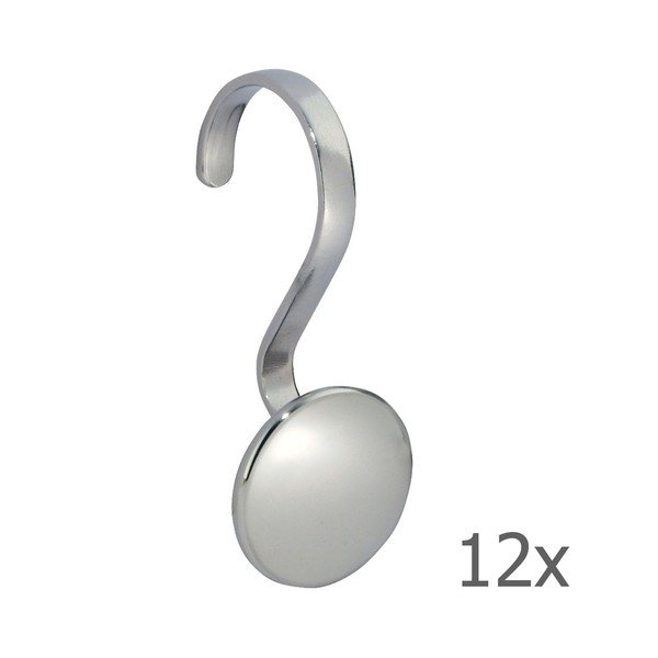 Sada 12 háčků z nerezové oceli iDesign Forma Shower-image-1