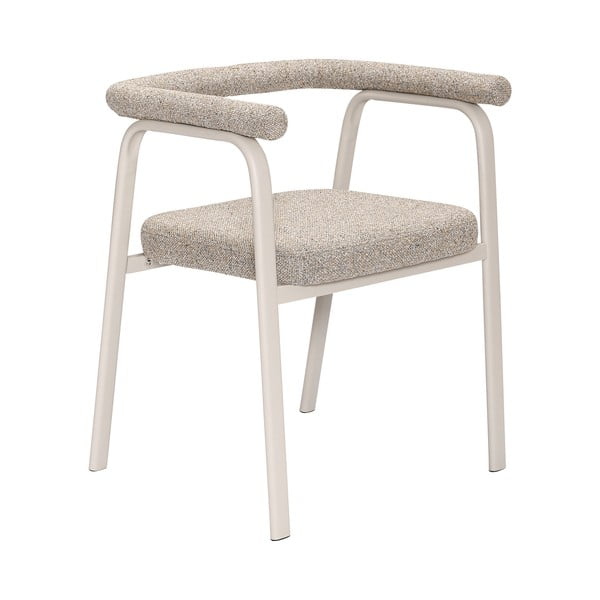 Béžová čalouněná jídelní křesla v sadě 2 ks s područkami Ecto – Hübsch