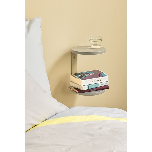 Šedý závěsný noční stolek Oto – Hübsch-image-1