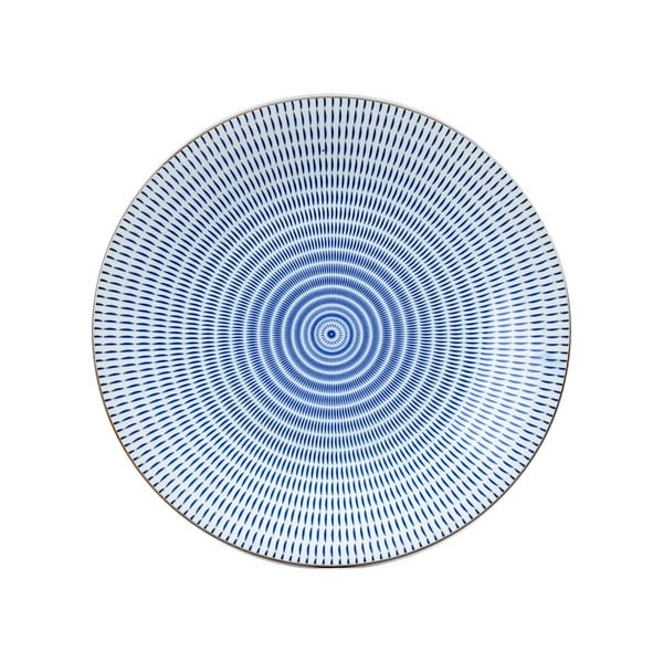 Porcelánový kulatý talíř Blue Stripe, 28 cm