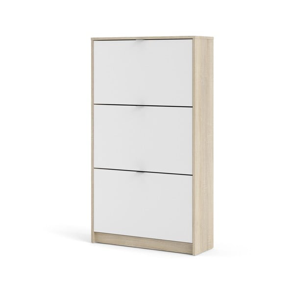 Výklopný botník v dekoru dubu v bílo-přírodní barvě Shoes – Tvilum-image-3