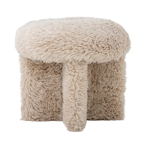 Béžový taburet z umělé kožešiny Frikka – Bloomingville-image-2