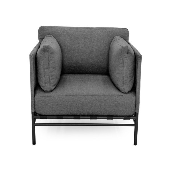 Tmavě šedé polstrované zahradní křeslo Dandy – Sit Sit-image-2