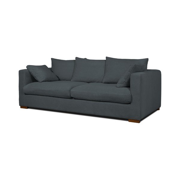 Šedá manšestrová pohovka 220 cm Comfy – Scandic-image-2
