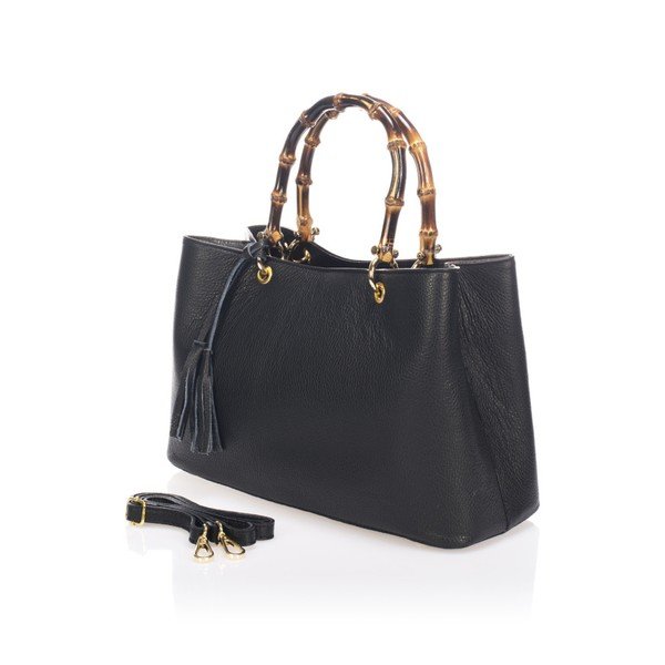 Černá kožená kabelka Markese Tresma-image-1