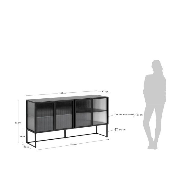 Černá komoda Kave Home Trixie-image-3