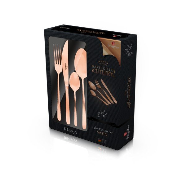 Nerezový příbor 24 ks Rosegold Metallic Line - BerlingerHaus-image-3