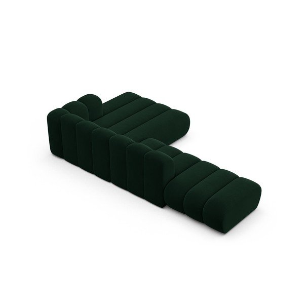 Tmavě zelená rohová pohovka (pravý roh) Lupine – Micadoni Home-image-3