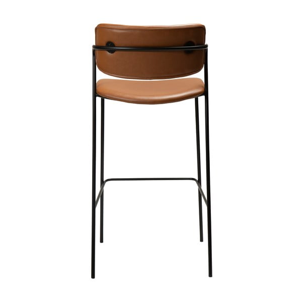 Hnědá barová židle z imitace kůže DAN-FORM Denmark Zed, výška 107 cm-image-4