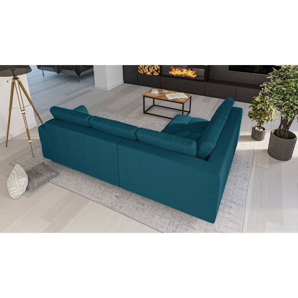 Tyrkysová rohová pohovka (levý roh) Ariella – Ropez-image-3