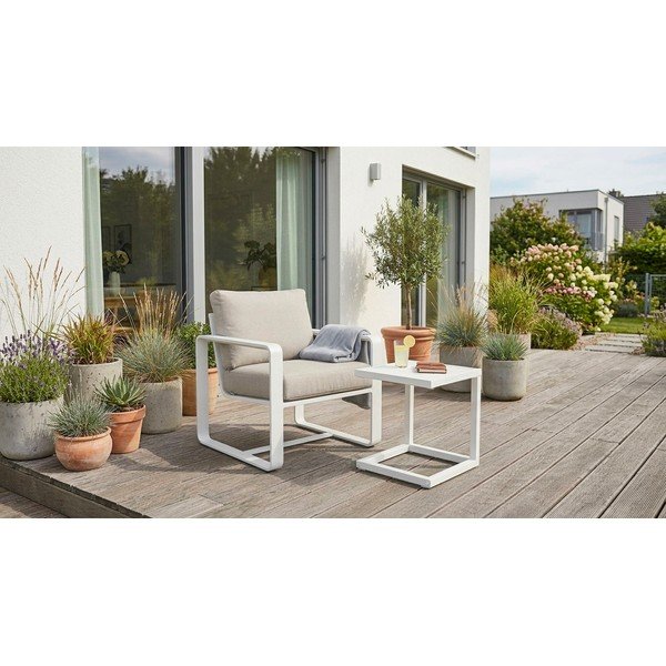 Hliníkový zahradní stolek 40x40 cm Hilde   – Bizzotto-image-1