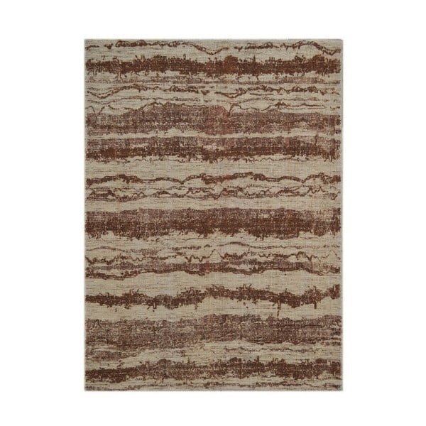 Hnědý vlněný koberec s viskózou The Rug Republic Wilfred, 230 x 160 cm