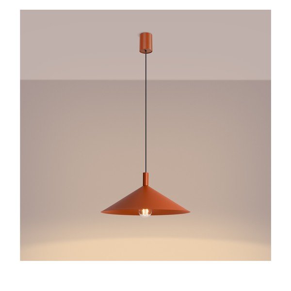 Ocelové závěsné svítidlo v cihlové barvě ø 40 cm Zylo – Sollux-image-4