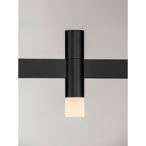 Matně černé hliníkové LED stmívatelné závěsné svítidlo se stínidlem z akrylového skla Poetic – Nova Luce-image-3