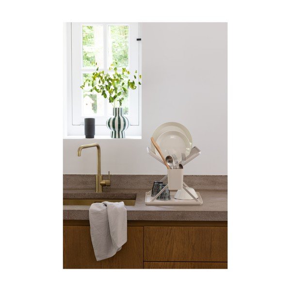 Béžový kovový dvoupatrový odkapávač 37x33 cm – Brabantia-image-2