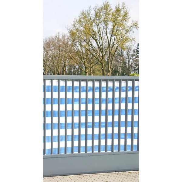 Bílo-modrá plastová balkonová zástěna 500x180 cm – Garden Pleasure-image-1