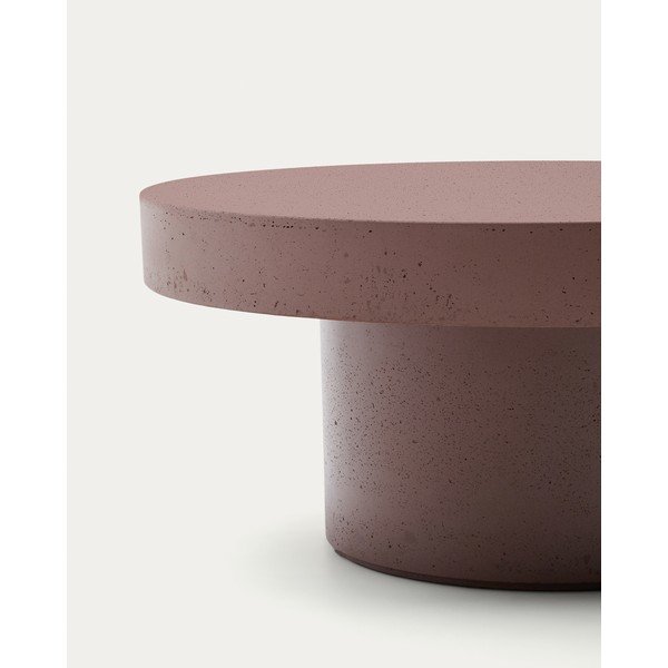Betonový kulatý zahradní konferenční stolek ø 66 cm Aiguablava – Kave Home-image-3