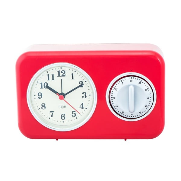 Kuchyňské hodiny s minutkou Red Vintage