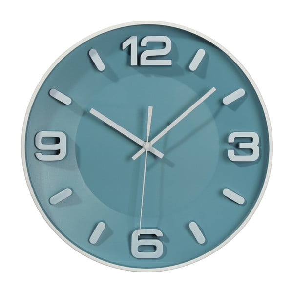 Modré nástěnné hodiny Ixia