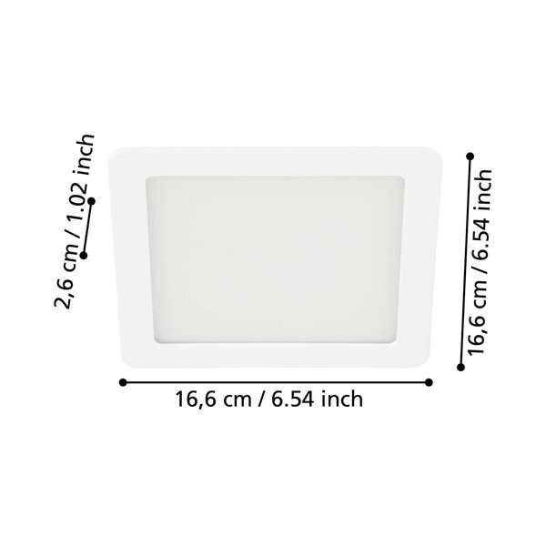 Bílé LED podhledové stropní svítidlo 17x17 cm FUEVA 5 – EGLO-image-2