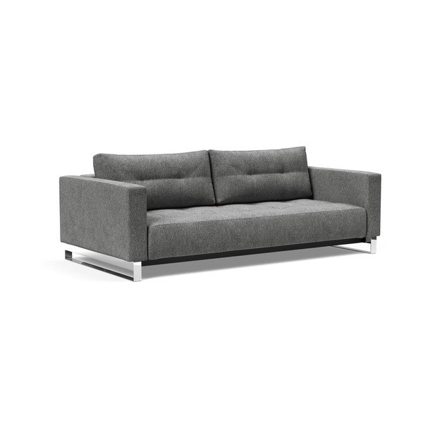 Šedá rozkládací pohovka Innovation Cassius Twist Charcoal, 115 x 230 cm-image-2